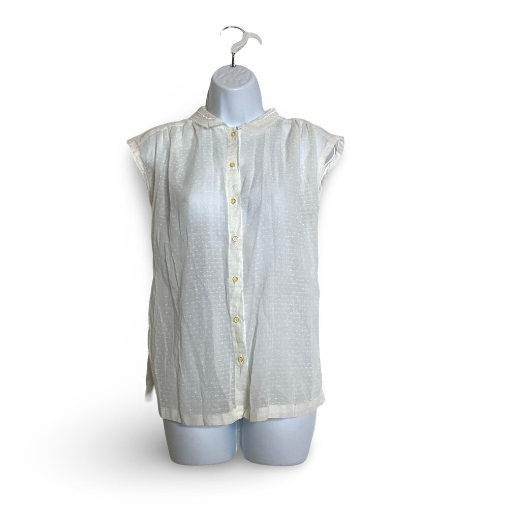 Vintage Sears JR Bazaar Sheer Eyelet Blouse